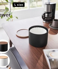 山崎実業 tower バスケット型コーヒーペーパーフィルターケース リン L