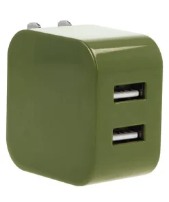 2ポートUSBアダプター(3.4A)(オリーブ)