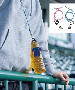 ペットボトルホルダー付きネックストラップ